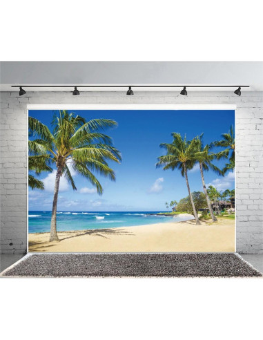 Fondo de Fotografía Vinilo Yeele 3x2.5m Playa Tropical
