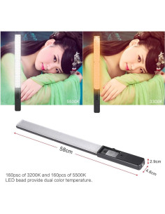 Luz de Video LED YONGNUO YN360 RGB 3200K-5600K Control Remoto 2