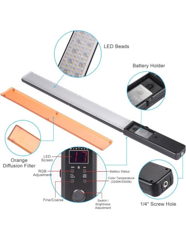 Luz de Video LED YONGNUO YN360 RGB 3200K-5600K Control Remoto