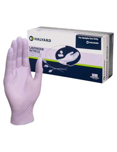Guantes de Examen Nitrilo Lavanda Halyard X-Grande 24.1 cm (Caja 230)