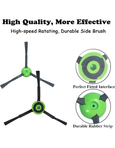 Cepillos Laterales de Reemplazo Vanclearidea para iRobot Roomba