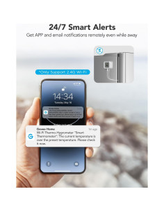Termómetro WiFi GoveeLife H5108 con Alarma y Pantalla LCD 2