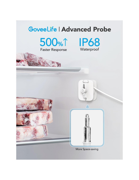 Termómetro WiFi GoveeLife H5108 con Alarma y Pantalla LCD