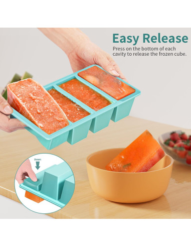 Bandeja de Congelador de Silicona GGOW 1 Taza 250mL 125mL