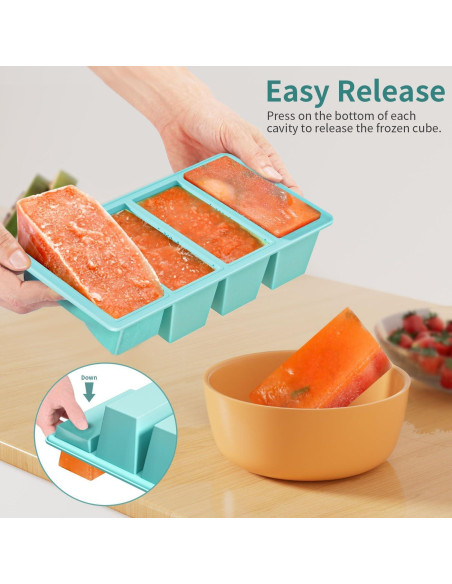 Bandeja de Congelador de Silicona GGOW 1 Taza 250mL 125mL