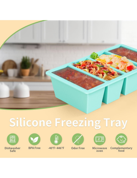 Bandeja de Congelador de Silicona GGOW 1 Taza 250mL 125mL