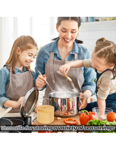 Caja de Sal de Bambú Loscarol con Tapa Magnética 170g