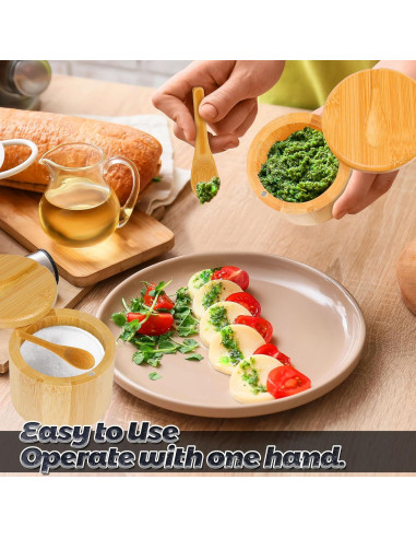 Caja de Sal de Bambú Loscarol con Tapa Magnética 170g