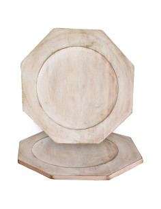 Conjunto de Platos Cargadores de Madera Alpha Living 33 cm - 2 Unidades