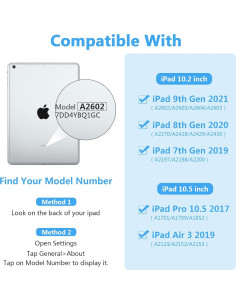 Funda de Teclado Retroiluminado FUWANG para iPad 10.2" 9na Gen 2