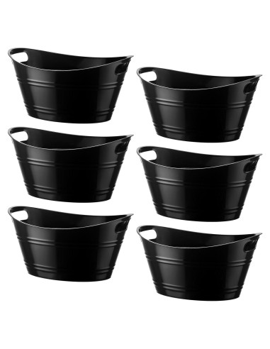 Cubos de Hielo Patelai 6 Pcs Plástico 4.5L Negro
