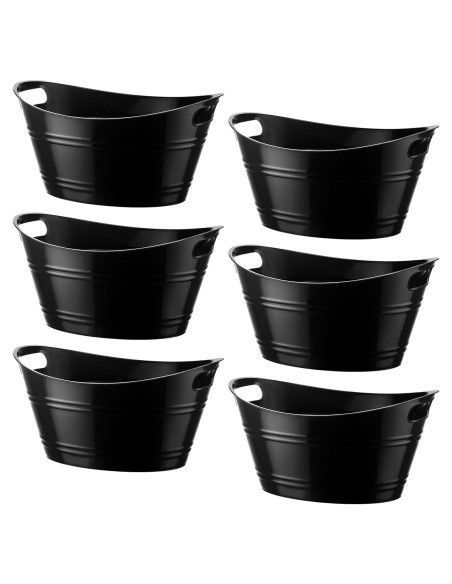 Cubos de Hielo Patelai 6 Pcs Plástico 4.5L Negro