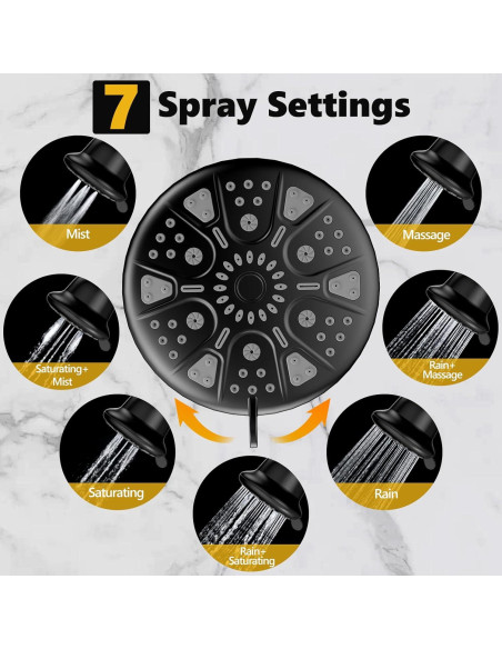 Cabezal de Ducha Filtrado DAKINGS 16 Etapas Alta Presión 7 Modos