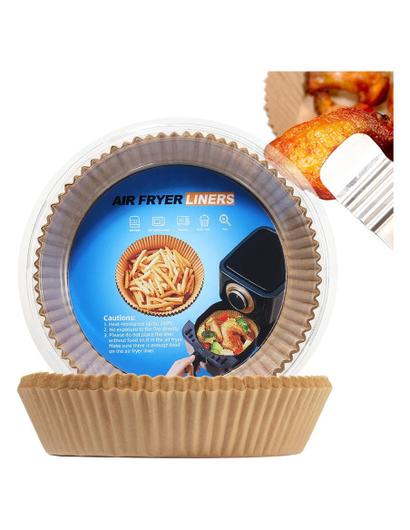 100 Forros de Papel Pergamino Foopama 16.5cm para Freidora de Aire