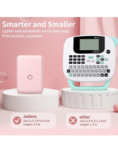 Impresora de Etiquetas JADENS D110 Bluetooth Portátil Rosa 2