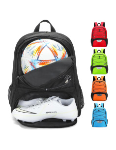 Mochila Deportiva Hsmihair Zqb Negro con Compartimento para Balón