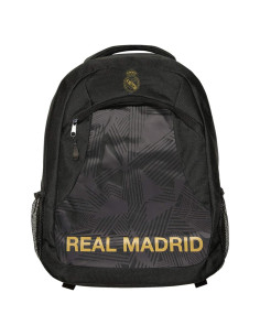 Mochila Premium Real Madrid Icon Sports Negra 53x31x20 cm