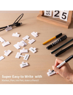 Etiquetas Reutilizables para Cables Trilancer 20 Pcs Blancas 2