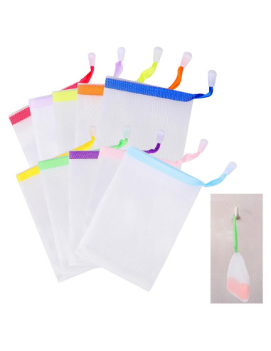 10 Bolsas de Jabón de Malla Exfoliante MOZEAT LENS 12x9cm