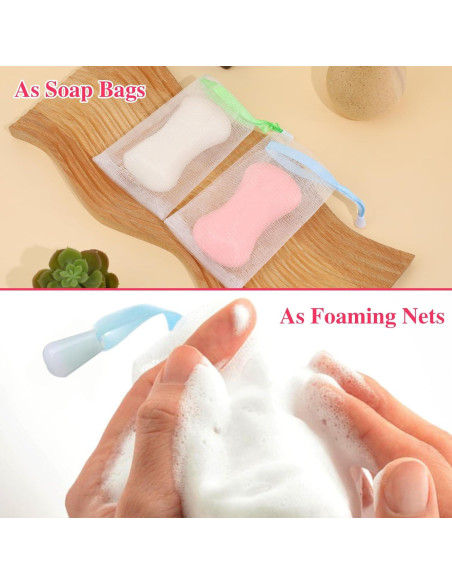 10 Bolsas de Jabón de Malla Exfoliante MOZEAT LENS 12x9cm