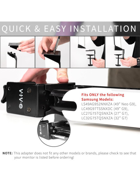 Adaptador de Abrazadera VIVO para Soporte Monitor Samsung G7/G9