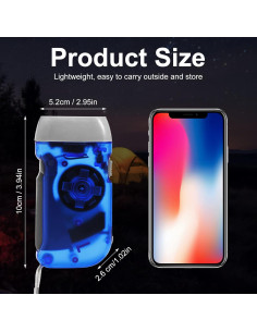 Linterna de Manivela Mudder 24 Piezas LED Carga Dynamo 2