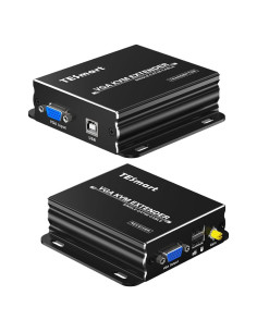 Extensor KVM VGA TESmart 300m 1080P 60Hz por Cable Ethernet