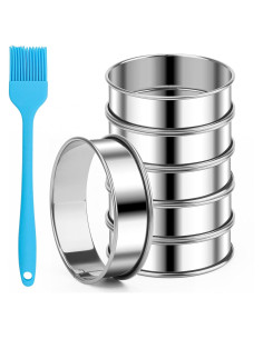 6 Anillos para Muffin Catcan de Acero Inoxidable 8cm
