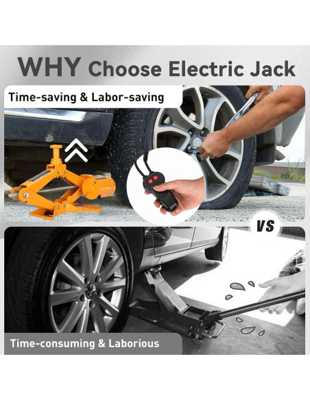 Gato Eléctrico ROGTZ 2 Toneladas 12V con Luz LED y Kit