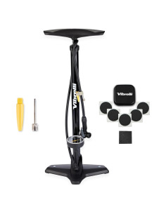 Bomba de Pie Vibrelli con Manómetro 160 PSI - Bicicleta