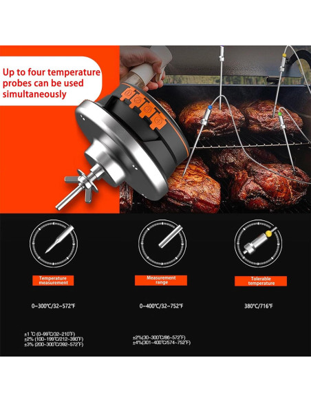 Sonda de Acero Inoxidable Acesidn para Termómetro Bluetooth - 2 Unidades
