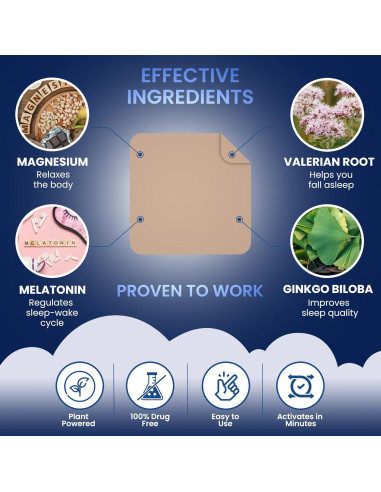 Parches para dormir MONIER - 60 unidades con melatonina