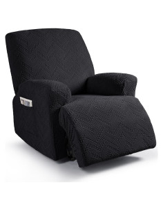 Cubierta de Sofá Reclinable Ruaozz Extra Grande Negra