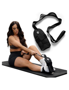 Estirador de pies y pantorrillas Gymreapers - Nylon, Negro