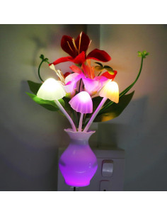 Luz Nocturna LED AUSAYE con Sensor Automático Rojo 19x6x17cm 2