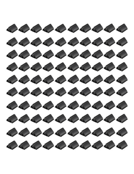 100 Soportes de Tarjetas de Juego de Plástico Negro - Darovly