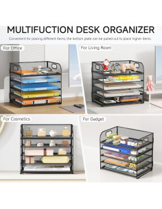 Organizador de Escritorio Lavatino 2 Pack Malla Negra 34x32x23cm 2