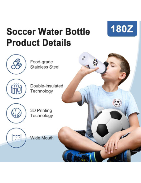 Botella de Agua Deportiva RhythmFit 18oz Acero Inoxidable