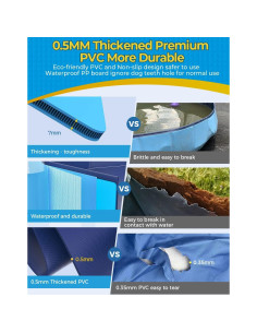 Piscina Plegable VISTOP 196cm para Perros y Niños Azul 2