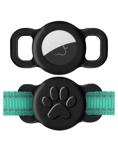 Soporte de Silicona para Collar de Airtag Dynmeow - Negro S