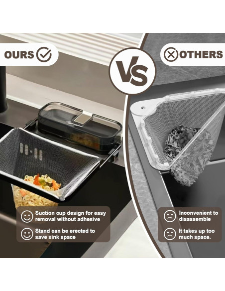 Colador de Fregadero con Ventosa Wshxjzyay - 50 Bolsas de Malla