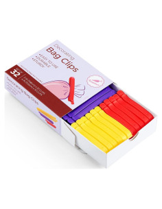 Clips de Sellado de Bolsas Keenpioneer, Paquete de 32, 7.6cm y 10.2cm