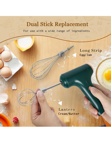 Batidora de Mano Inalámbrica Chidoyii J-2 Verde 3 Velocidades