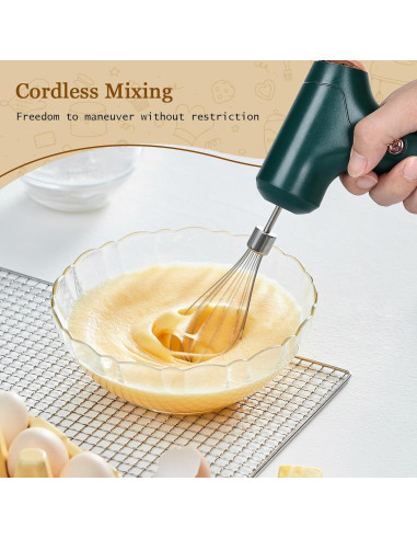 Batidora de Mano Inalámbrica Chidoyii J-2 Verde 3 Velocidades