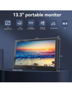 Monitor Portátil 13.3" FHD HDMI VGA Shenzhen Kenowa 2