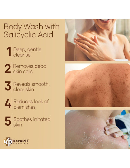 Gel de Ducha Exfoliante KERAPIL 473 ml - Coco y Vainilla