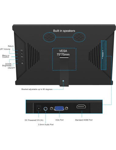 Monitor Portátil 13.3" FHD HDMI VGA Shenzhen Kenowa