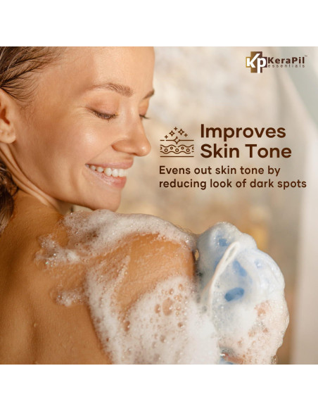 Gel de Ducha Exfoliante KERAPIL 473 ml - Coco y Vainilla