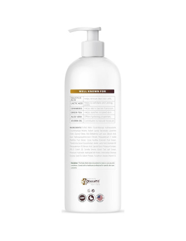 Gel de Ducha Exfoliante KERAPIL 473 ml - Coco y Vainilla