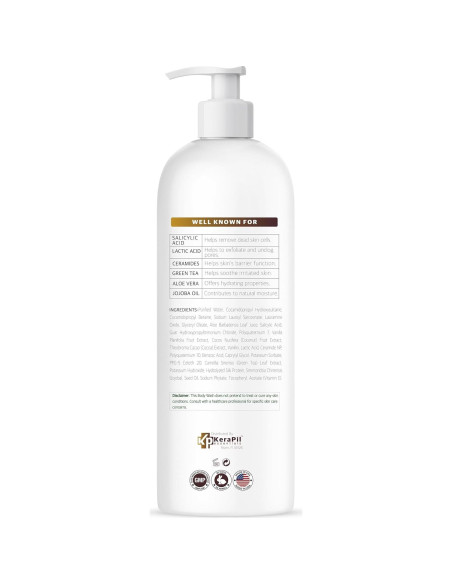 Gel de Ducha Exfoliante KERAPIL 473 ml - Coco y Vainilla